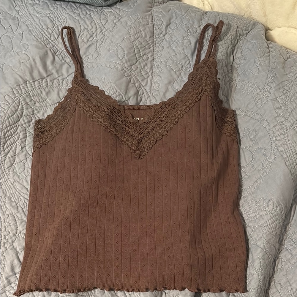 American Eagle Outfitters Brown Lace Cami
